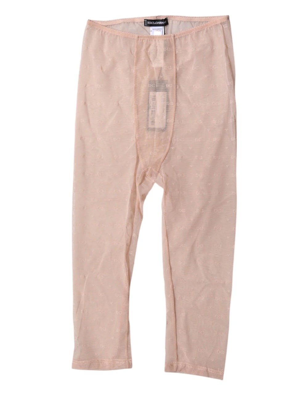 Dolce & Gabbana Beige Logo Lace Lingerie Cropped Tights Underwear - IT2 | S - Boyshorts