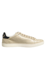 Dolce & Gabbana Beige London Low Top Leather Sneakers Shoes - EU43/US10