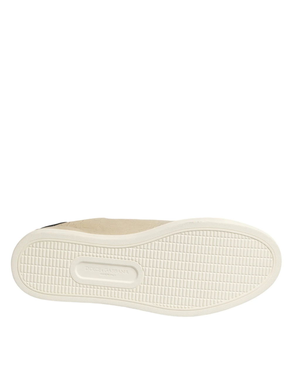 Dolce & Gabbana Beige London Low Top Leather Sneakers Shoes - EU43/US10