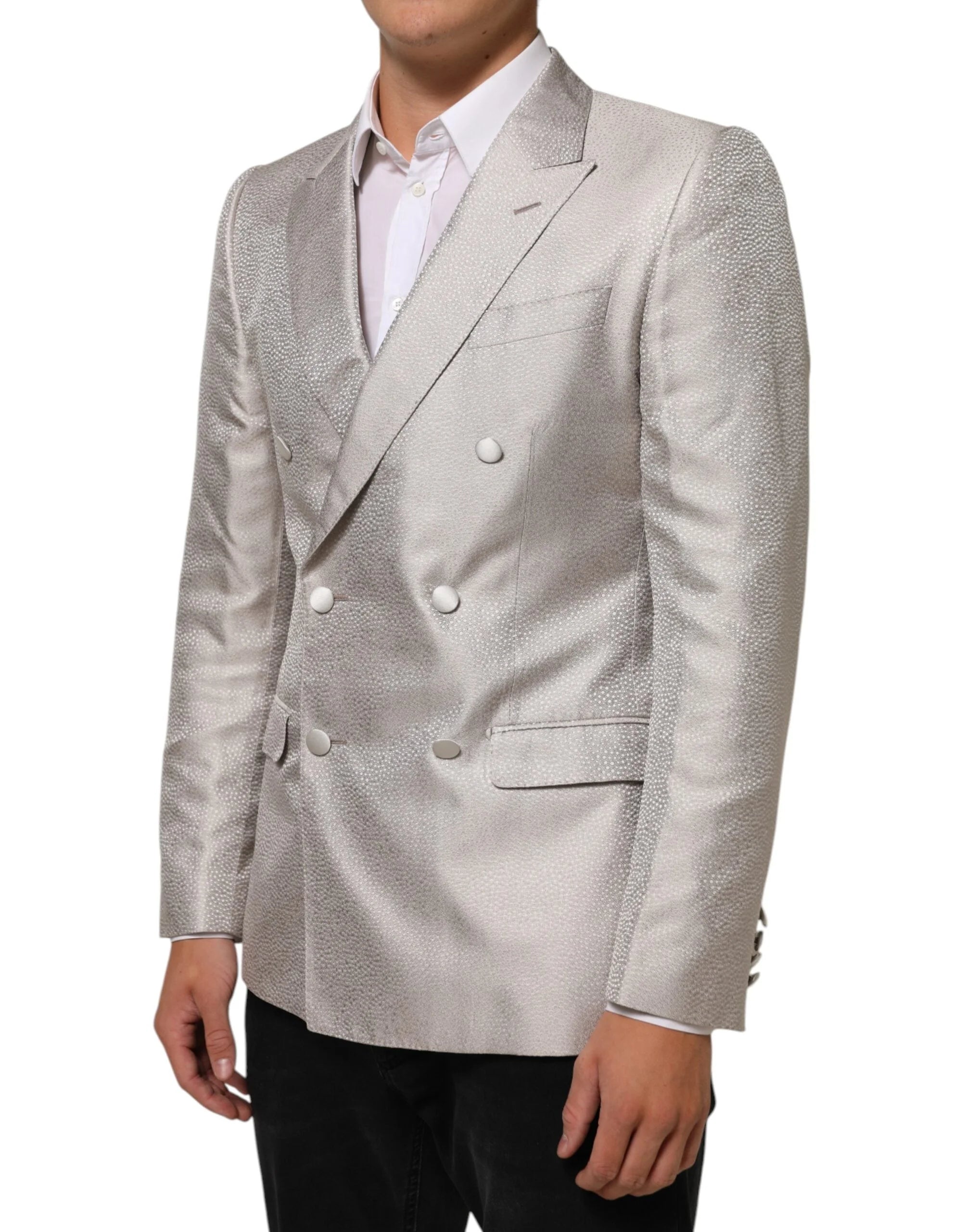 Dolce & Gabbana Beige MARTINI Double-Breasted Suit Blazer - IT48 | M - Sport Jackets