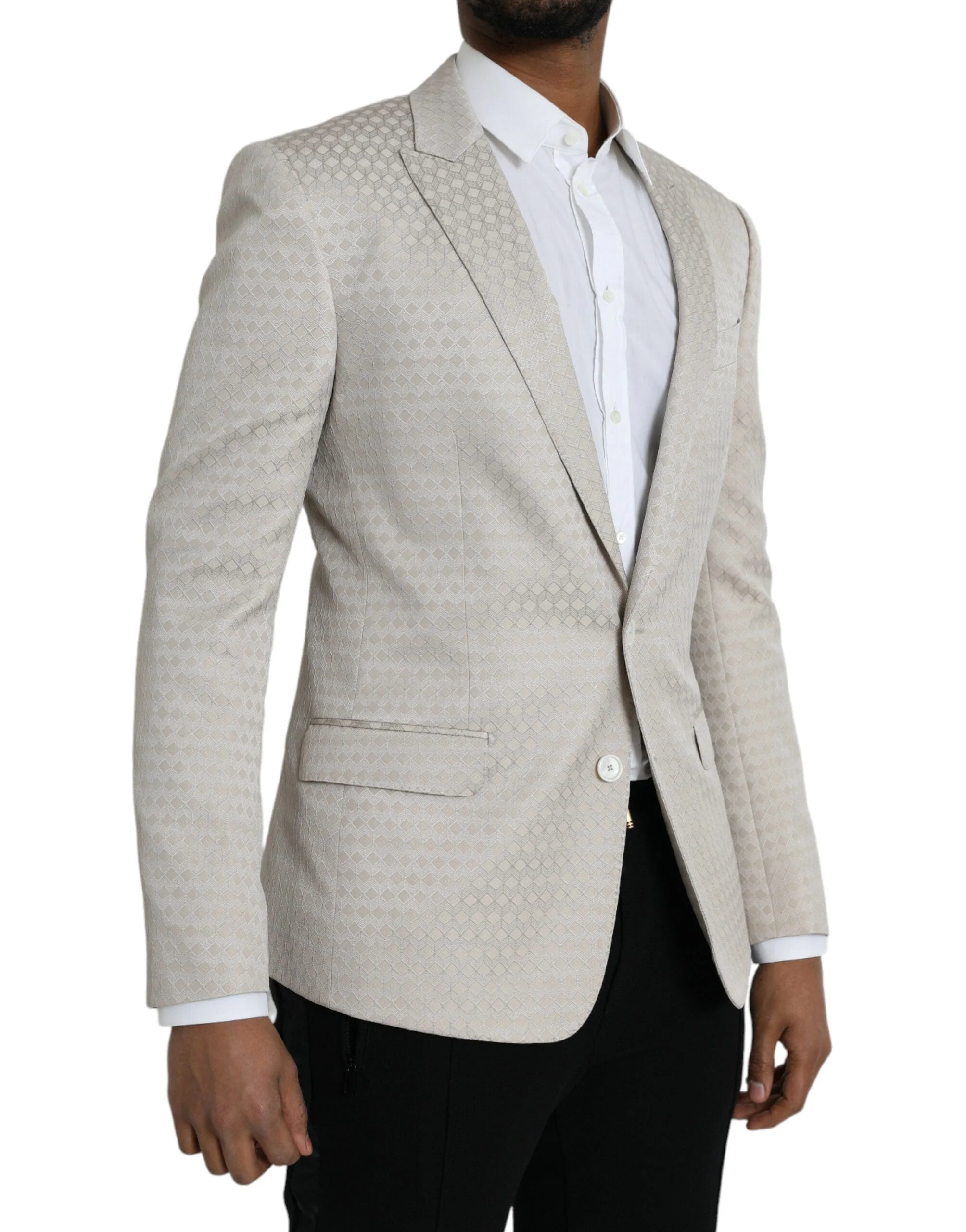 Dolce & Gabbana Beige MARTINI Single Breasted Coat Blazer - IT48 | M - Sport Jackets