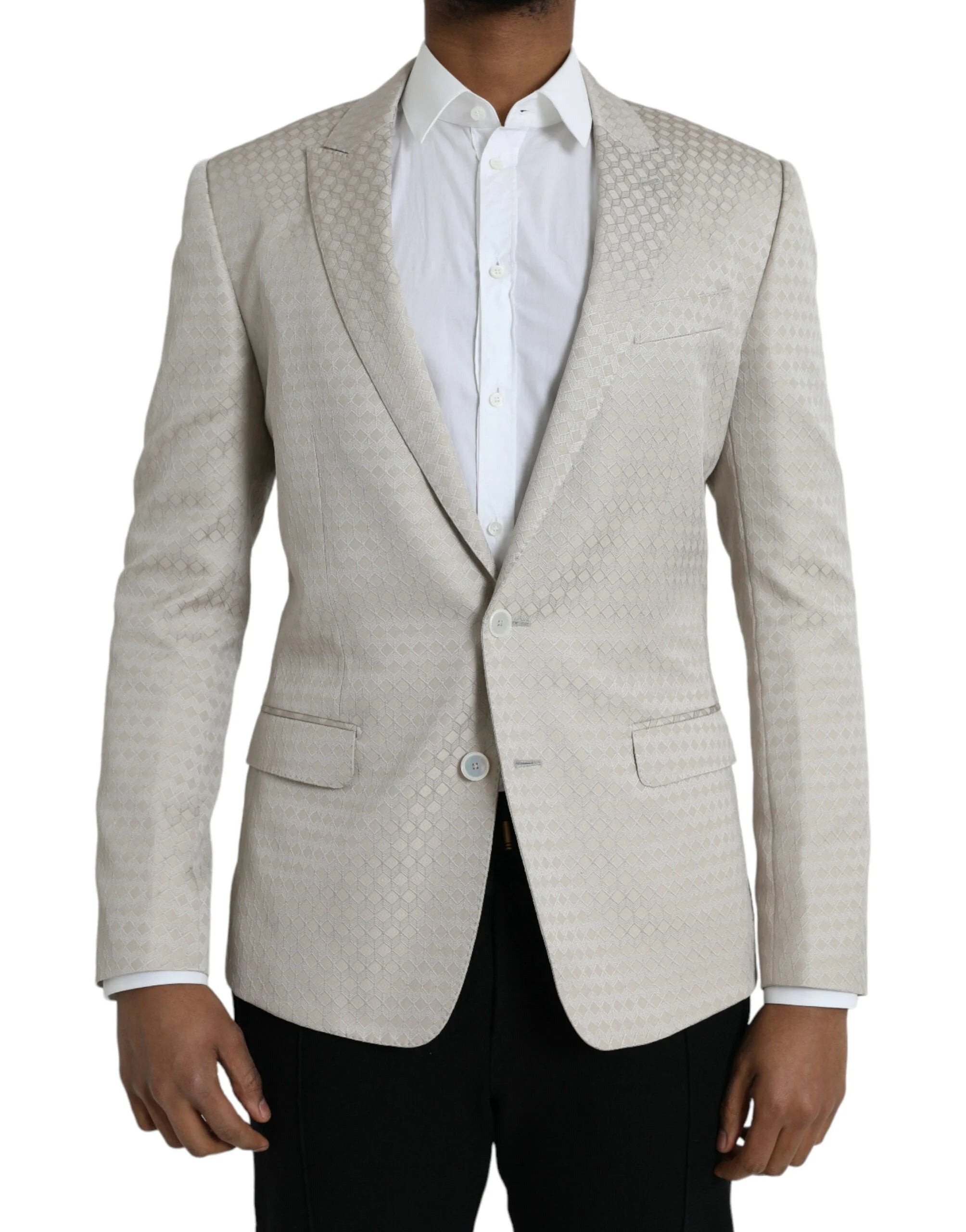 Dolce & Gabbana Beige MARTINI Single Breasted Coat Blazer - IT48 | M - Sport Jackets