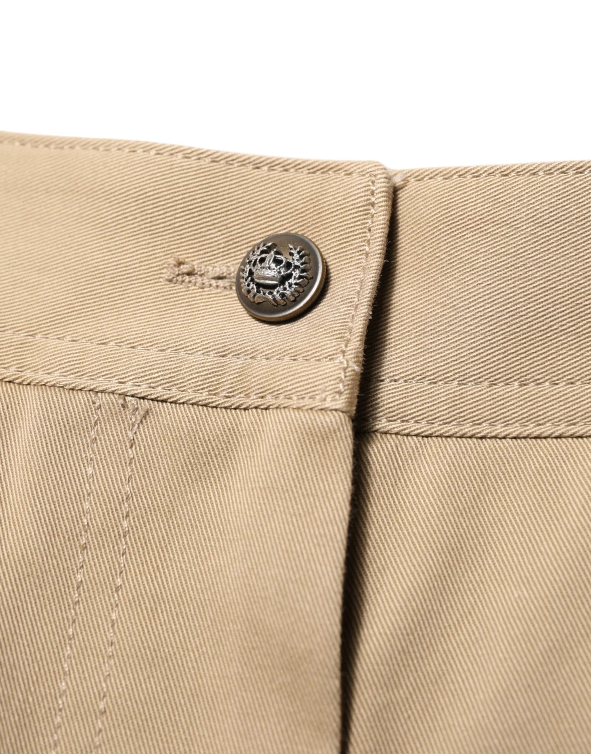Dolce & Gabbana Beige Mid Waist Cargo Tapered Pants - IT38 | XS - Cargo Pants