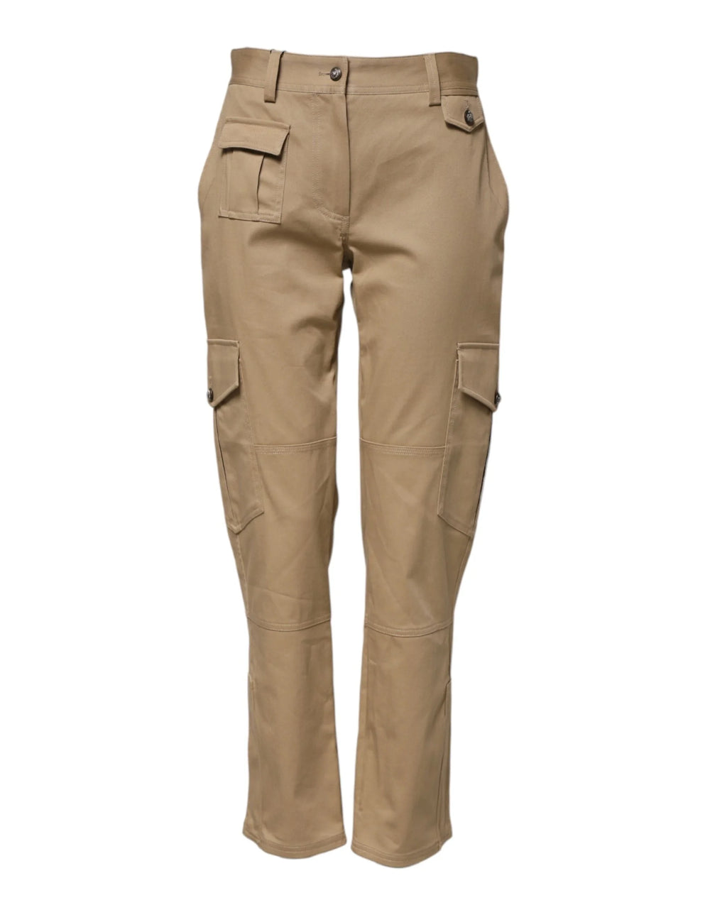 Dolce & Gabbana Beige Mid Waist Cargo Tapered Pants - IT38 | XS - Cargo Pants