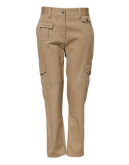 Dolce & Gabbana Beige Mid Waist Cargo Tapered Pants - IT40|S - Cargo Pants