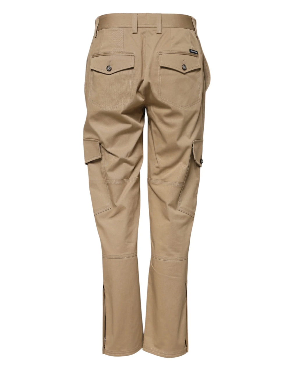 Dolce & Gabbana Beige Mid Waist Cargo Tapered Pants - IT40|S - Cargo Pants