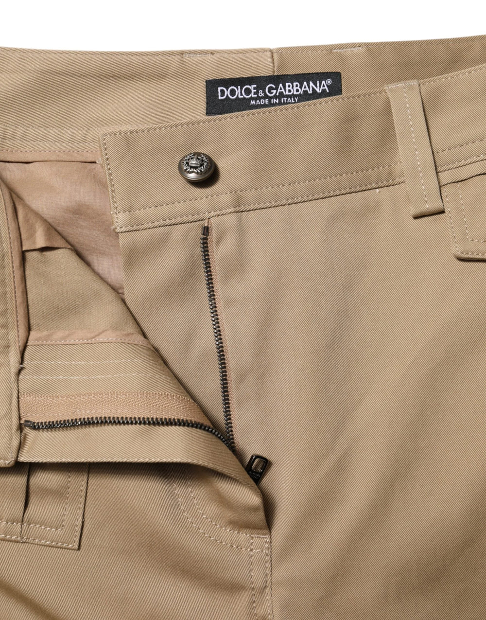 Dolce & Gabbana Beige Mid Waist Cargo Tapered Pants - IT40|S - Cargo Pants