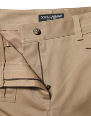 Dolce & Gabbana Beige Mid Waist Cargo Tapered Pants - IT40|S - Cargo Pants