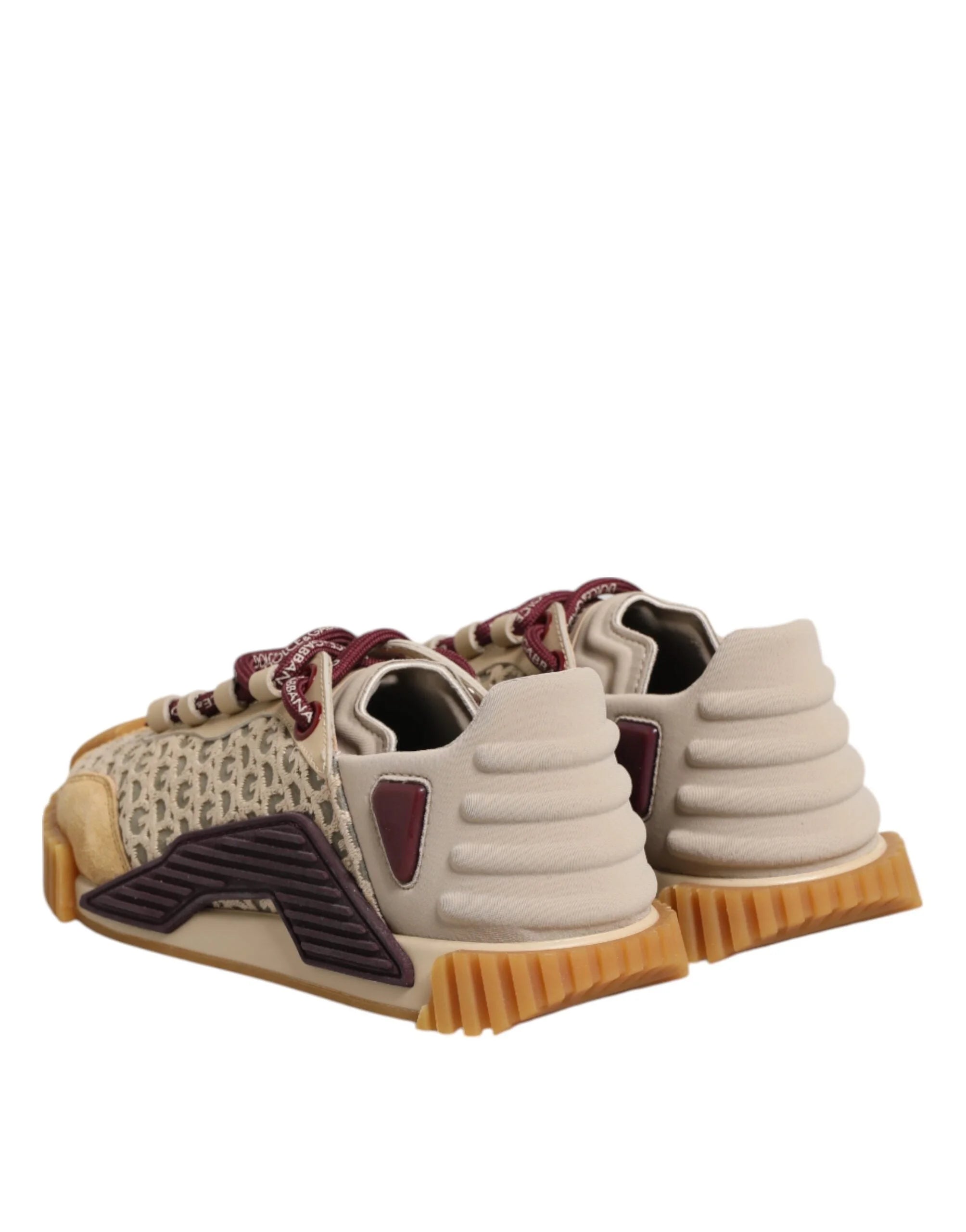 Dolce & Gabbana Beige Neoprene DG Logo NS1 Lace Sneakers Shoes - EU35.5/US5 - Sneakers