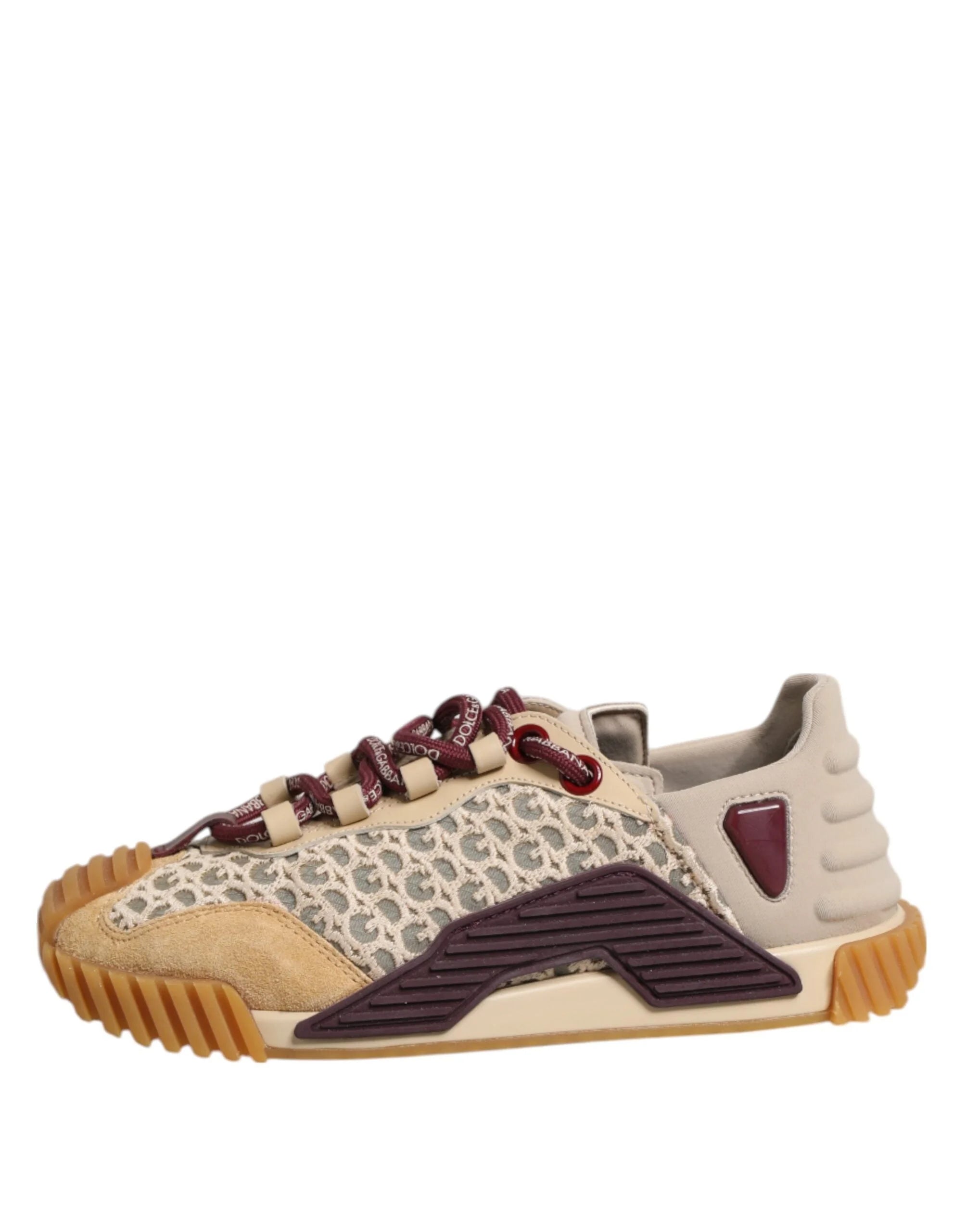 Dolce & Gabbana Beige Neoprene DG Logo NS1 Lace Sneakers Shoes - EU35.5/US5 - Sneakers