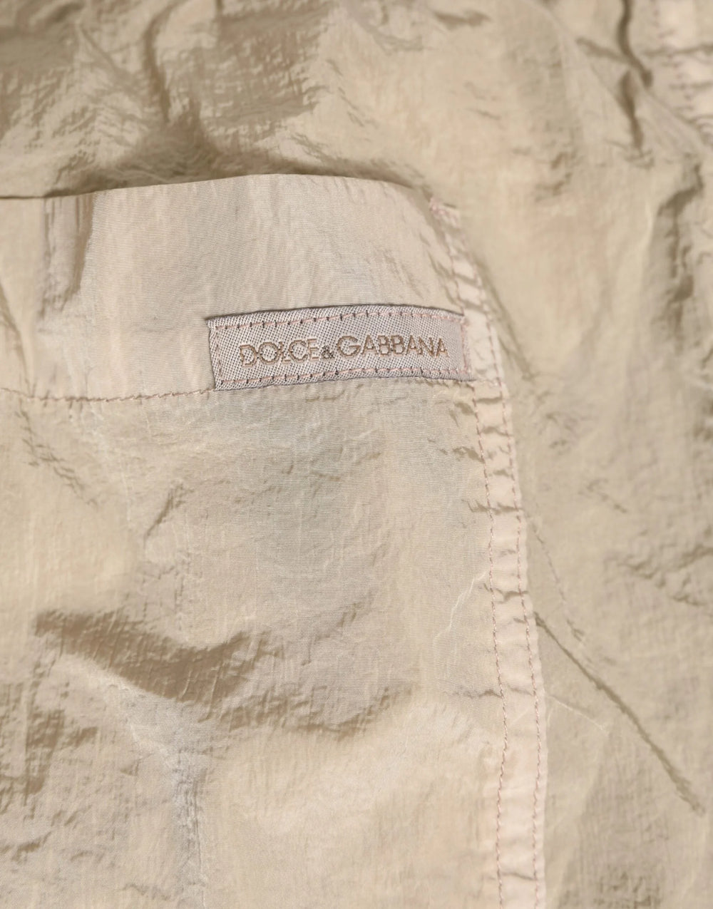 Dolce & Gabbana Beige Nylon Beachwear Men Boxer Short Swimwear - IT3 | XS - Swim Boxers