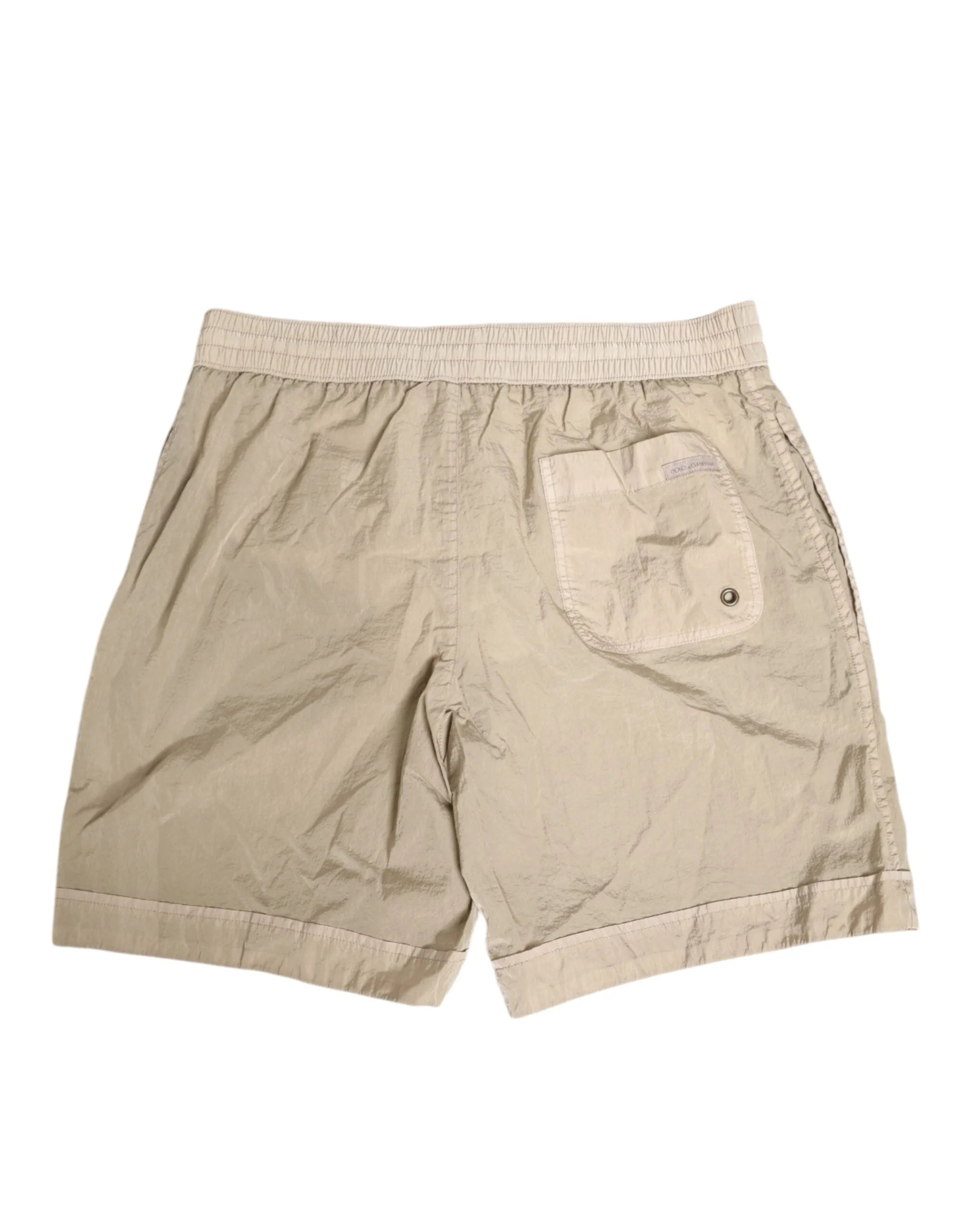 Dolce & Gabbana Beige Nylon Beachwear Men Boxer Short Swimwear - IT3 | XS - Swim Boxers