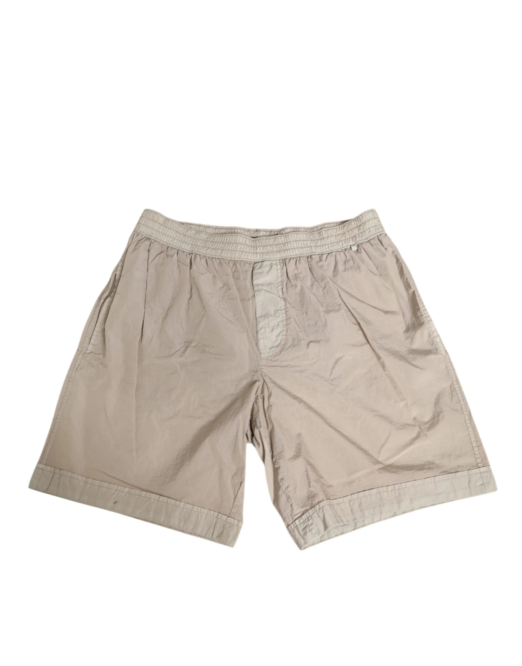 Dolce & Gabbana Beige Nylon Beachwear Men Boxer Short Swimwear - IT4 | S - Swim Boxers