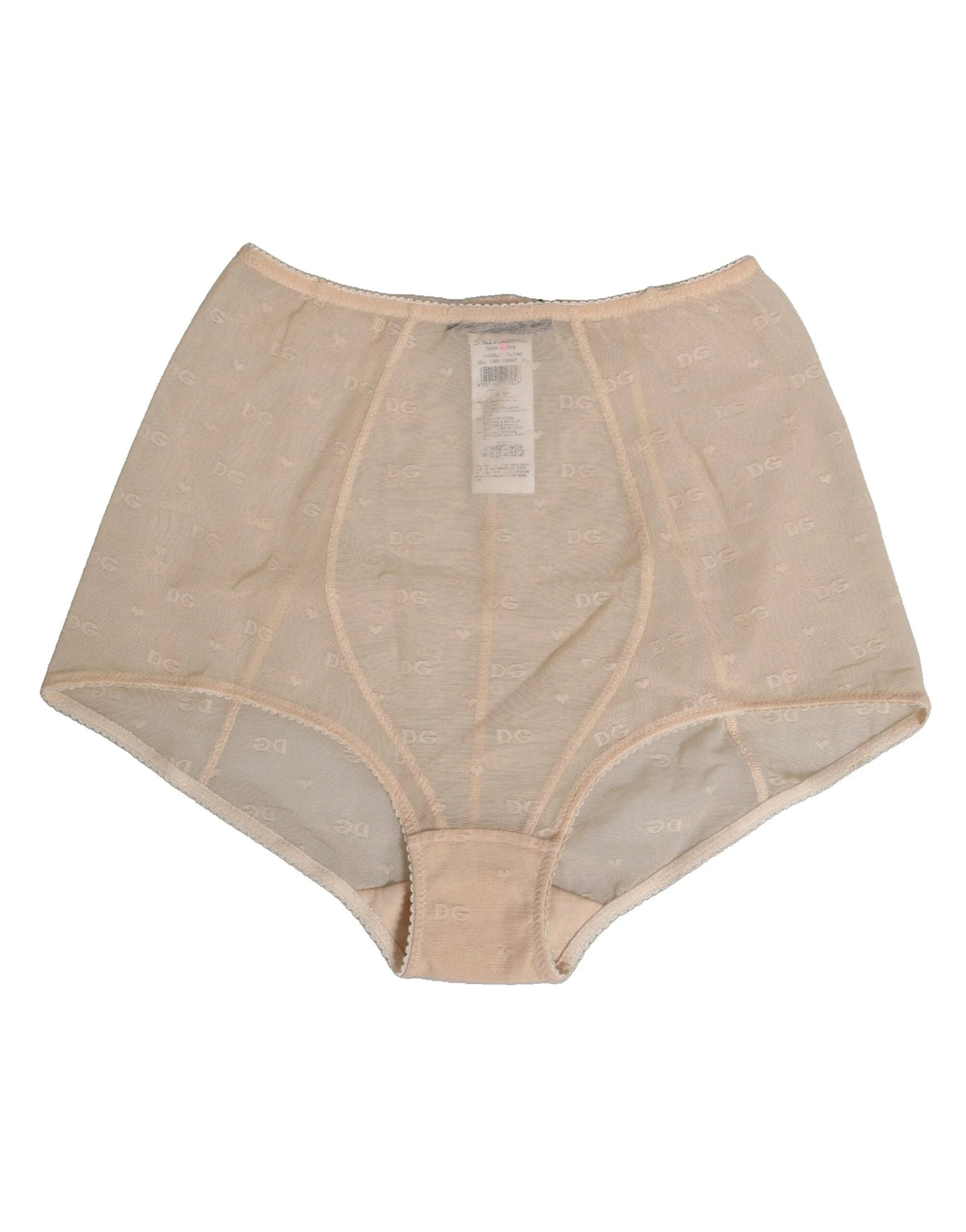 Dolce & Gabbana Beige Nylon High Waist Girdle Panty Underwear - IT2 | S - High Waisted Briefs