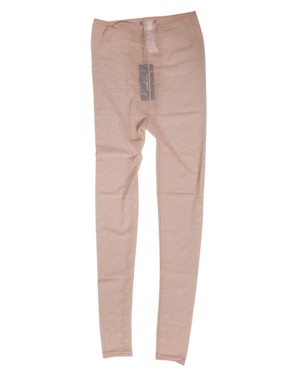 Dolce & Gabbana Beige Nylon Logo Lace Leggings Pants Underwear - IT2 | S - Women’s Underpants