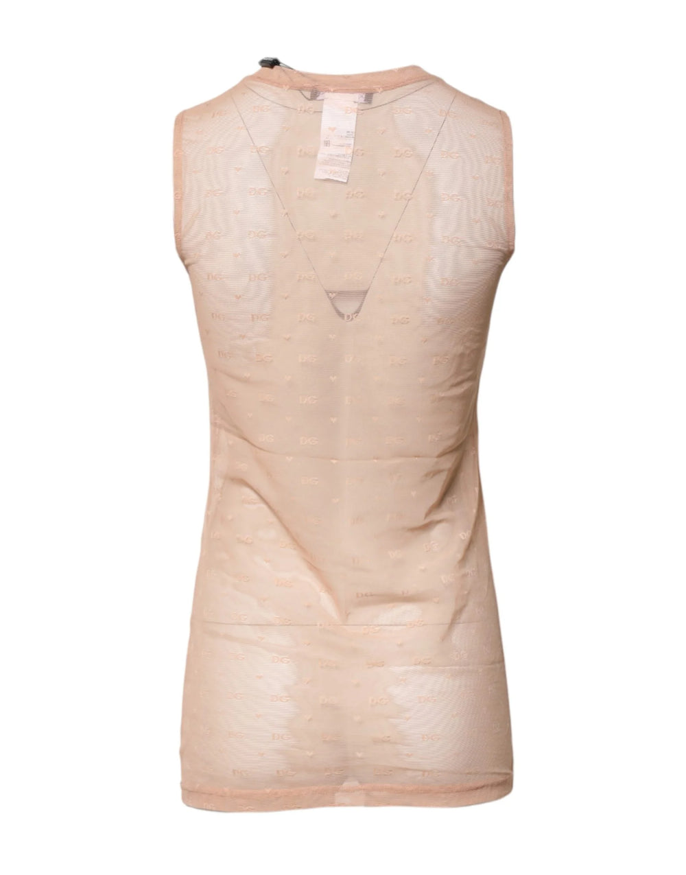 Dolce & Gabbana Beige Nylon Logo Monogram Sleeveless Tank Top - IT2 | S - Tank Tops