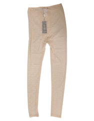 Dolce & Gabbana Beige Nylon Stretch Logo Lace Leggings Underwear - IT2 | S