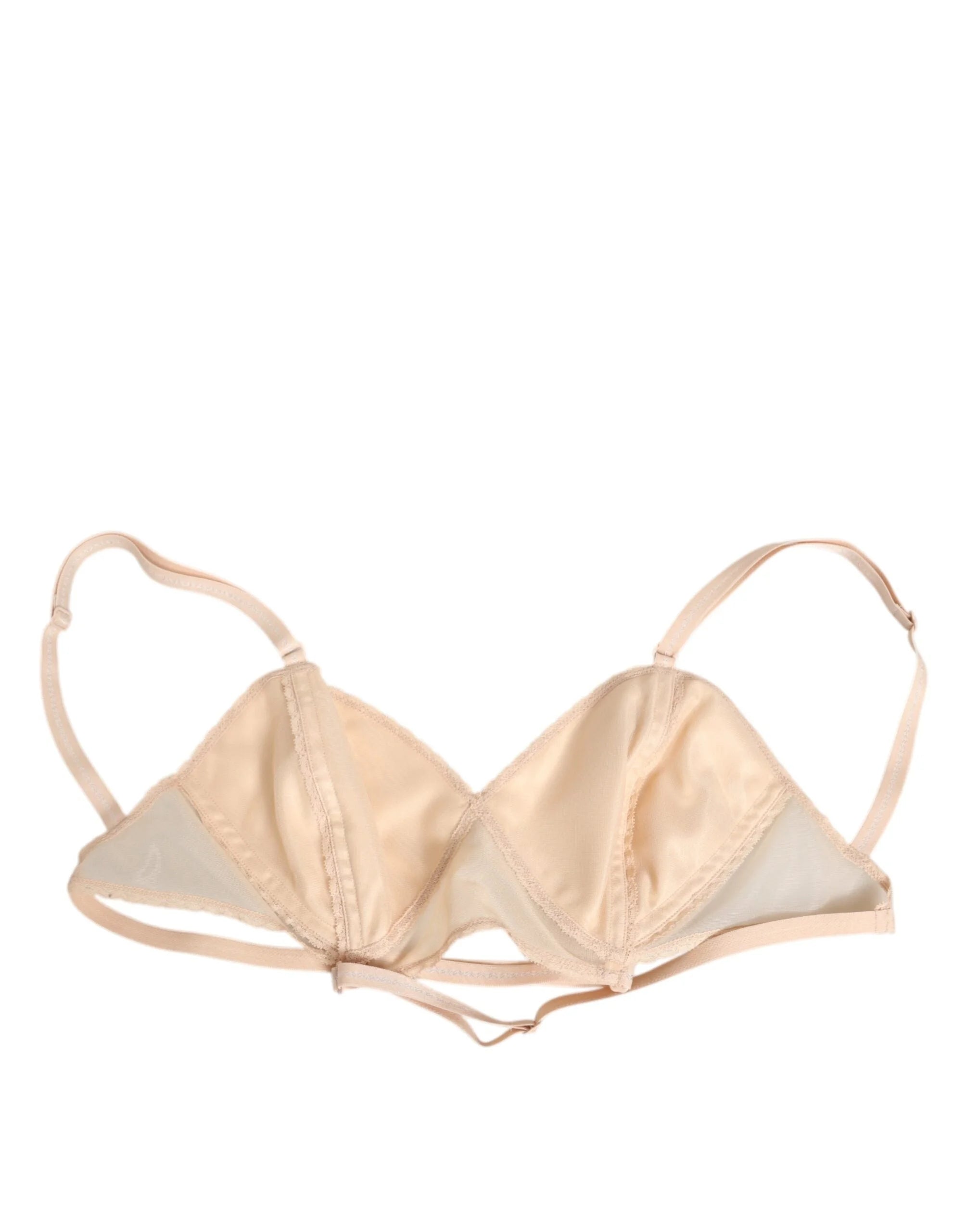 Dolce & Gabbana Beige Nylon Triangle Soft Cup Brassiere Underwear - IT3 | M - Bras