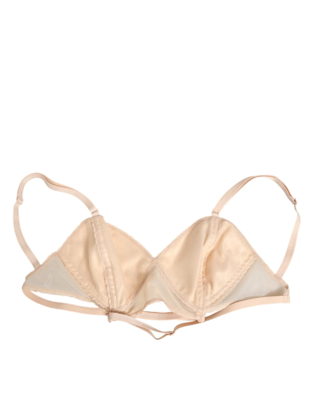 Dolce & Gabbana Beige Nylon Triangle Soft Cup Brassiere Underwear - IT3 | M - Bras