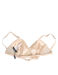 Dolce & Gabbana Beige Nylon Triangle Soft Cup Brassiere Underwear - IT3 | M - Bras