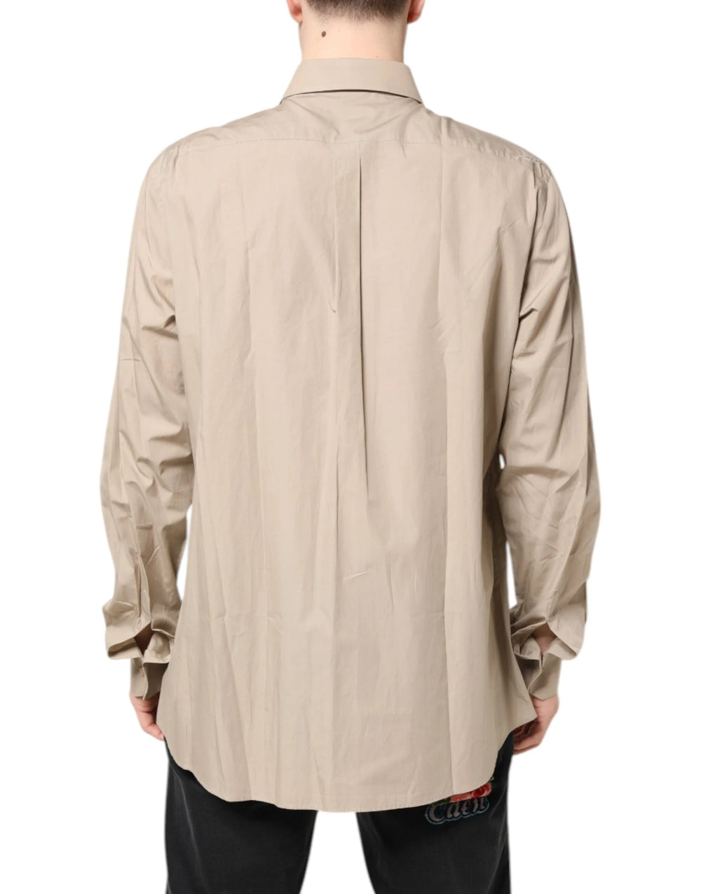 Dolce & Gabbana Beige Pin Up Print MARTINI Men Casual Shirt - IT45 | 3XL - Shirts