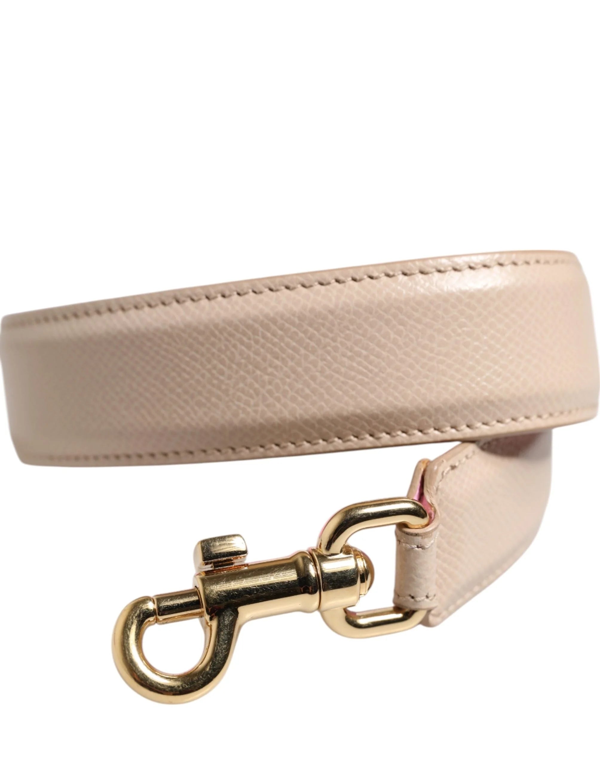 Dolce & Gabbana Beige Pink Leather Handbag Accessory Shoulder Strap - Handbag & Wallet Accessories