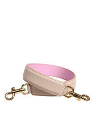Dolce & Gabbana Beige Pink Leather Handbag Accessory Shoulder Strap - Handbag & Wallet Accessories