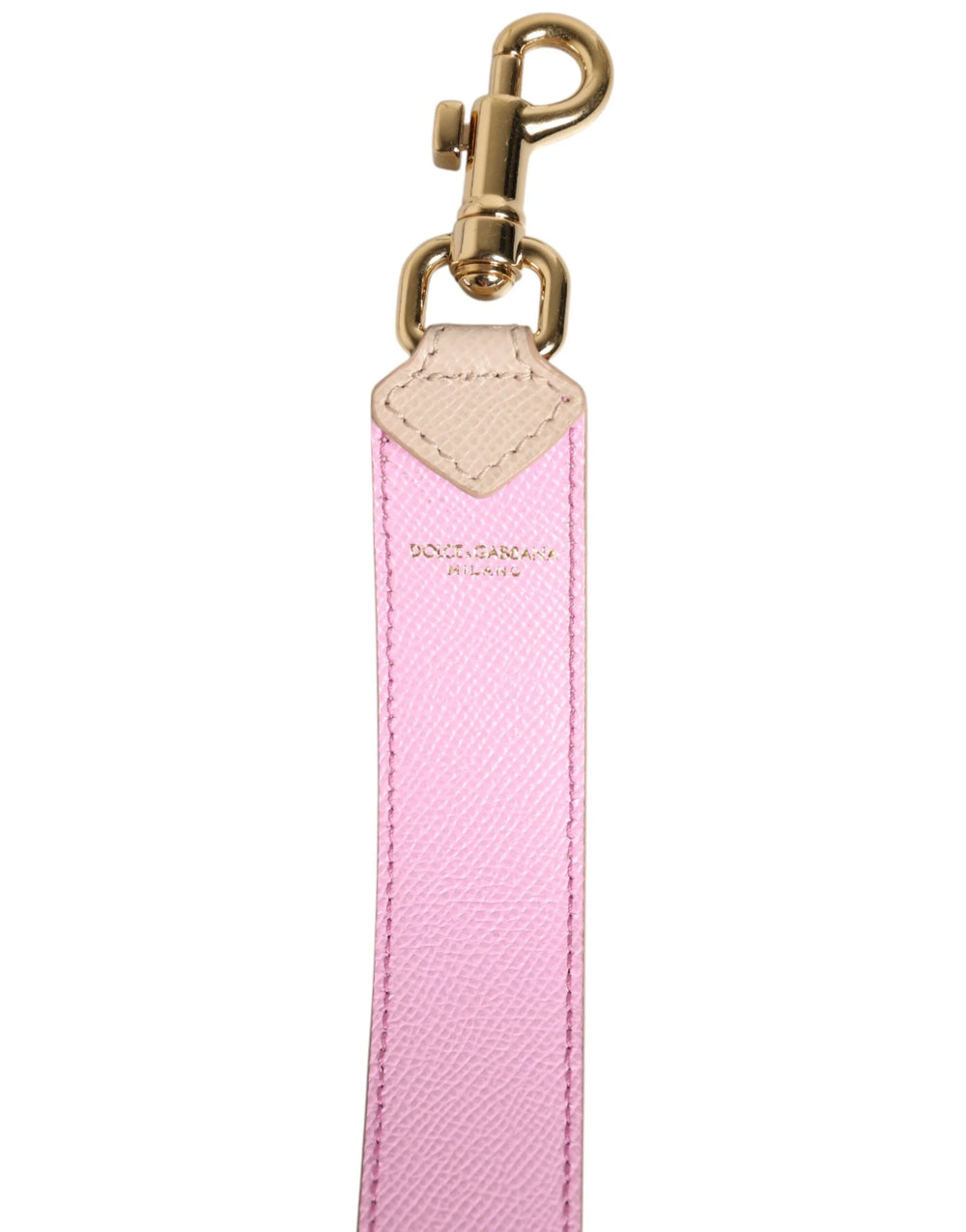 Dolce & Gabbana Beige Pink Leather Handbag Accessory Shoulder Strap - Handbag & Wallet Accessories