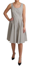 Dolce & Gabbana Beige Polka Dotted Cotton A-Line Dress - Dresses