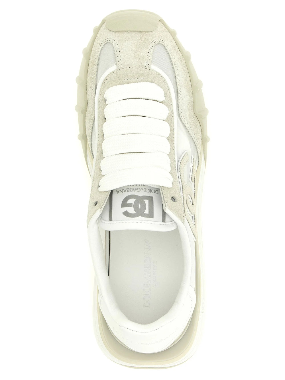 Dolce & Gabbana Beige Polyamide Athletic Sneakers - EU43/US10