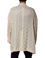 Dolce & Gabbana Beige Polyester Logo Monogram Coat Jacket - IT50 | L - Overcoats