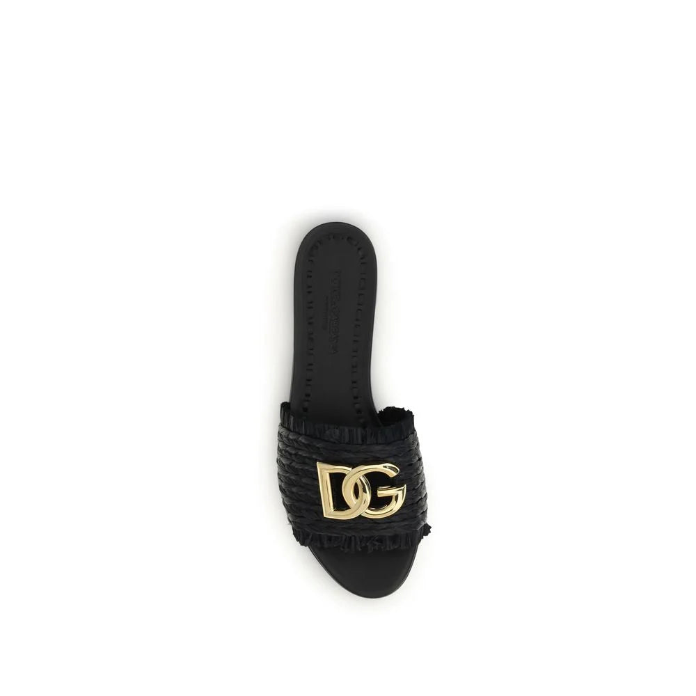 Dolce & Gabbana bézs szövött papucs - EU37/US7
