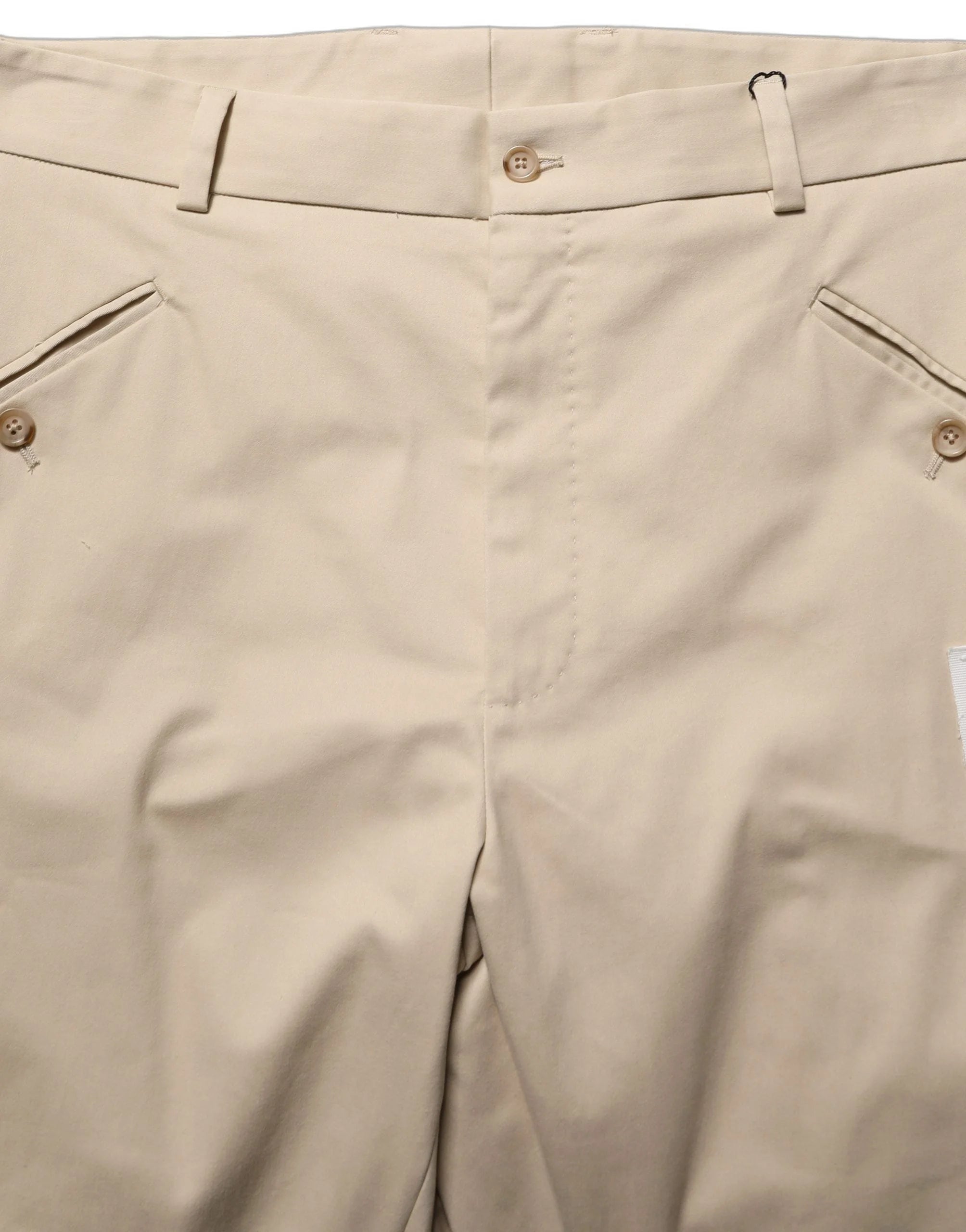 Dolce & Gabbana Beige Re-Editon Mid Waist Tapered Men Pants - IT56 | XXL