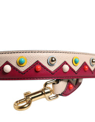 Dolce & Gabbana Beige Red Leather Handbag Accessory Shoulder Strap - Handbag & Wallet Accessories