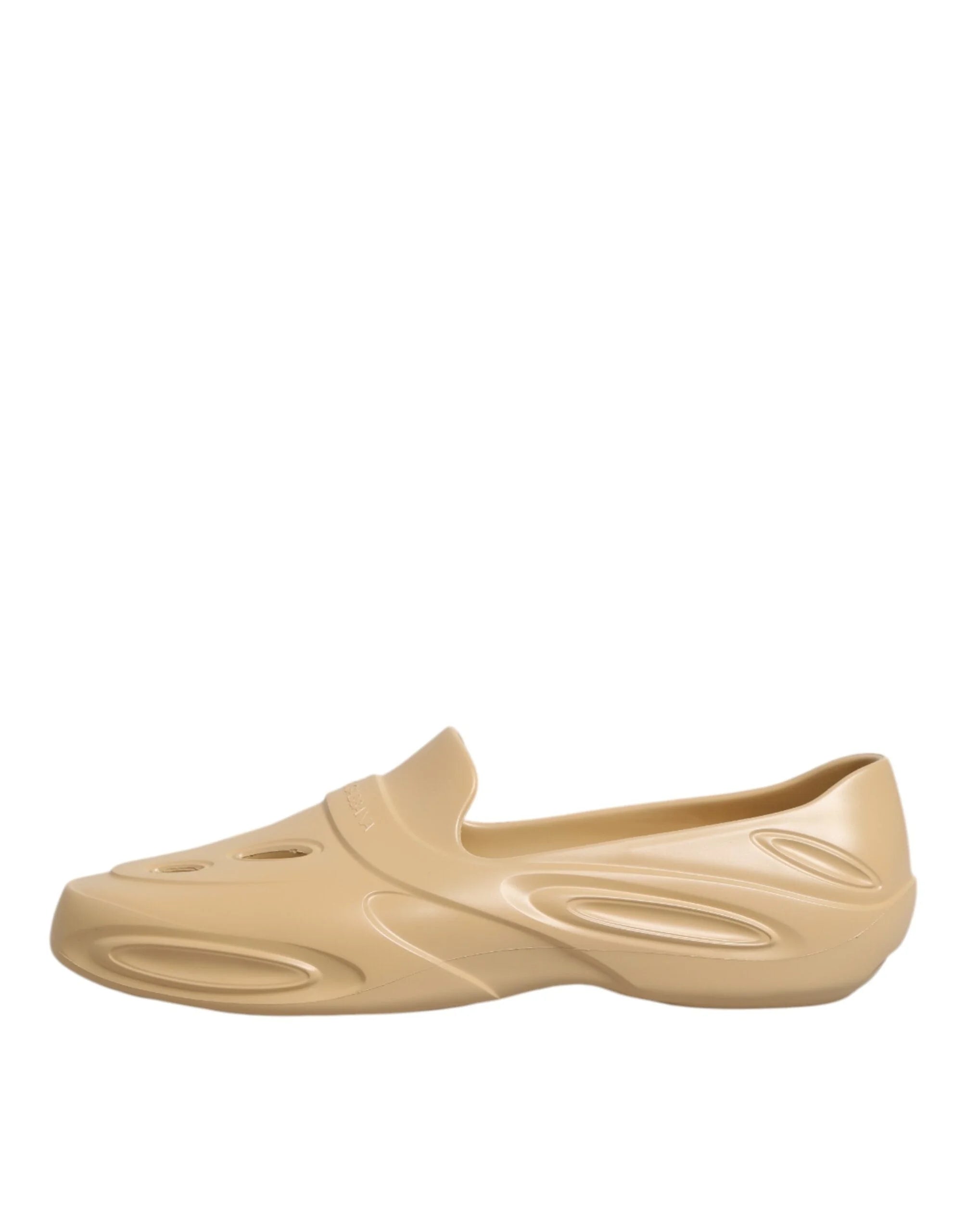 Dolce & Gabbana Beige Rubber Slides Low Top Sneakers Shoes - EU44/US11 - Sneakers