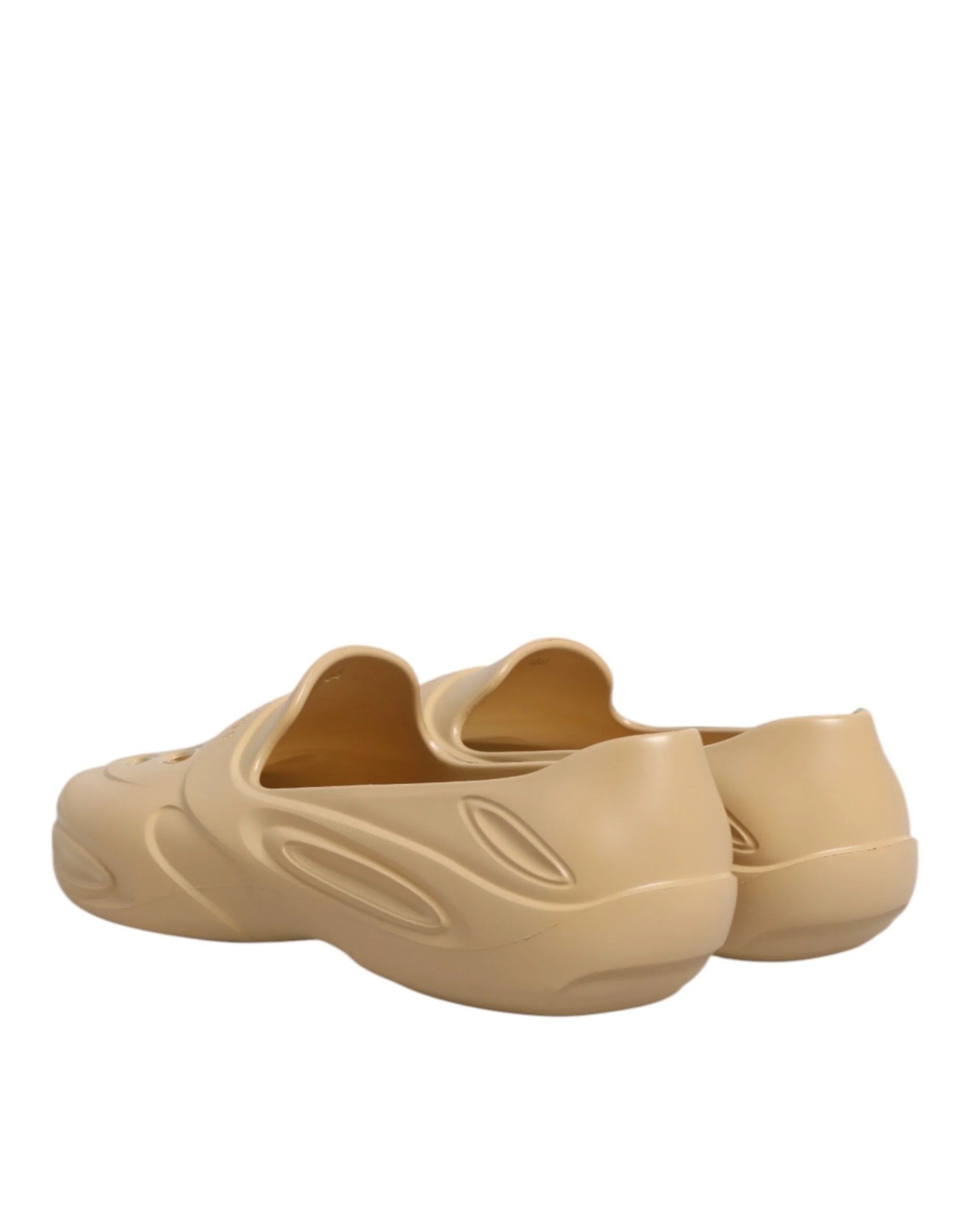 Dolce & Gabbana Beige Rubber Slides Low Top Sneakers Shoes - EU44/US11 - Sneakers