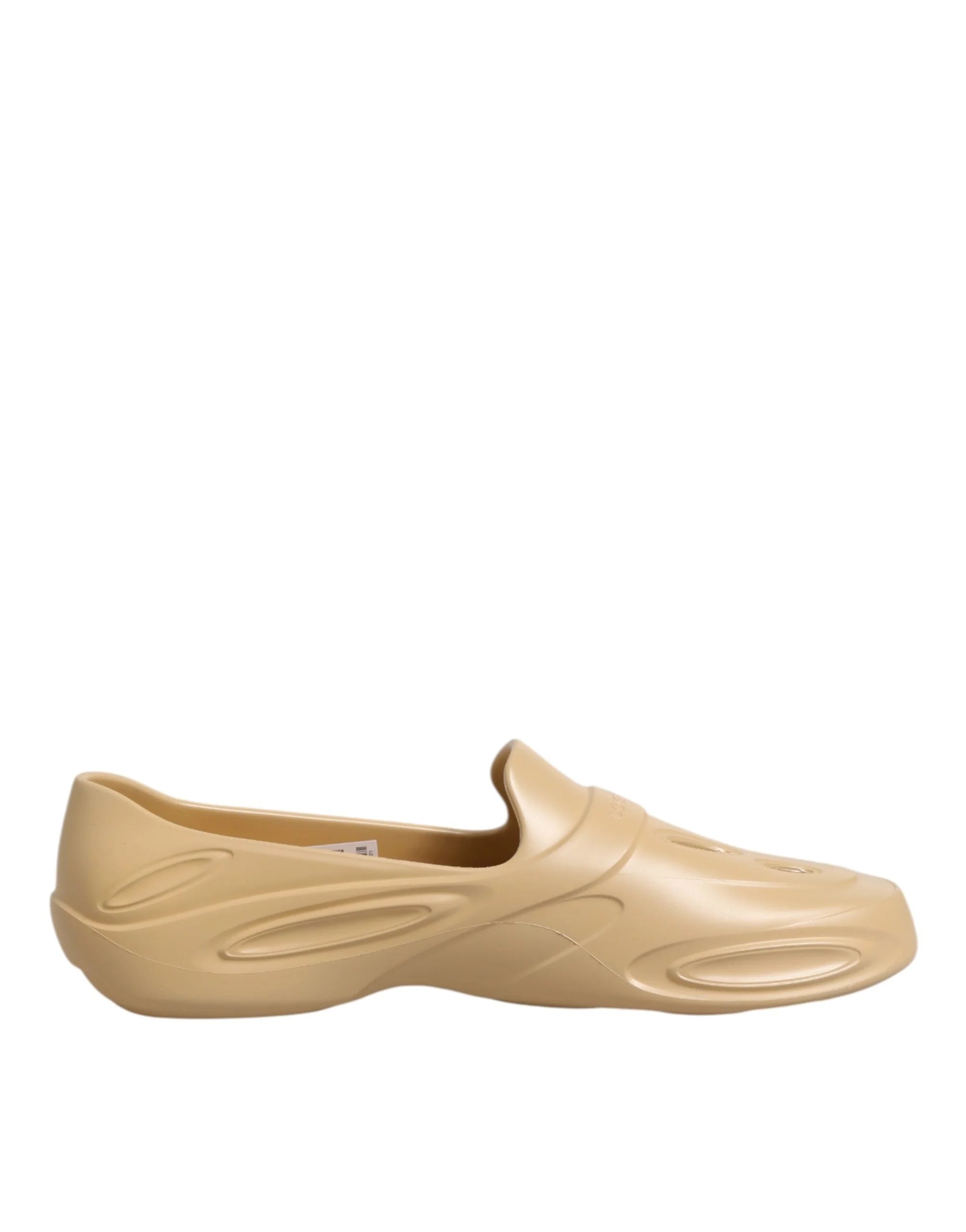 Dolce & Gabbana Beige Rubber Slides Low Top Sneakers Shoes - EU44/US11 - Sneakers