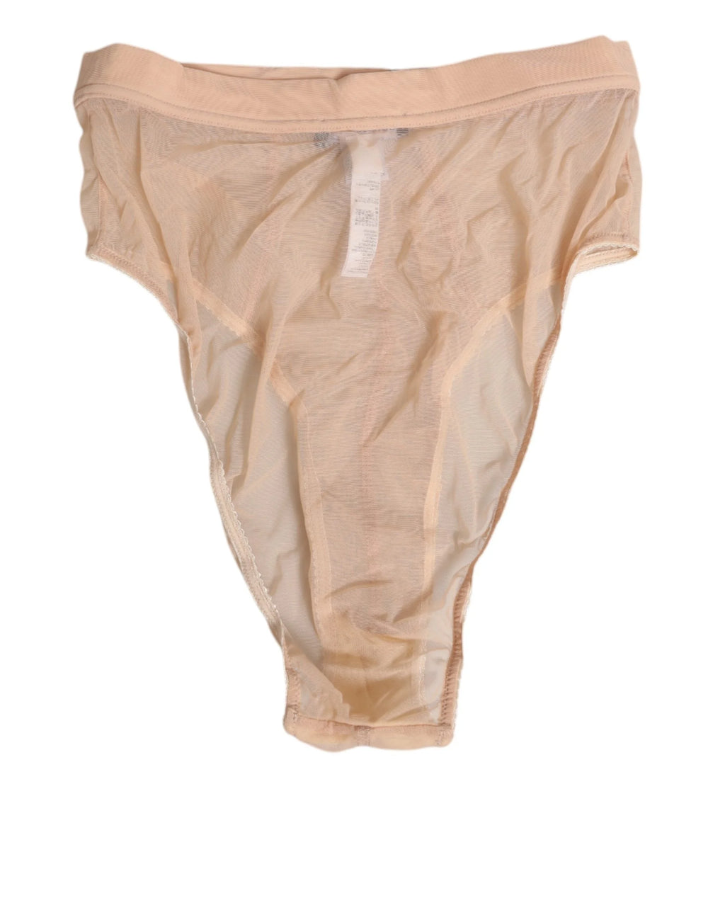 Dolce & Gabbana Beige Sheer Mesh High Waist Panty Underwear - Briefs
