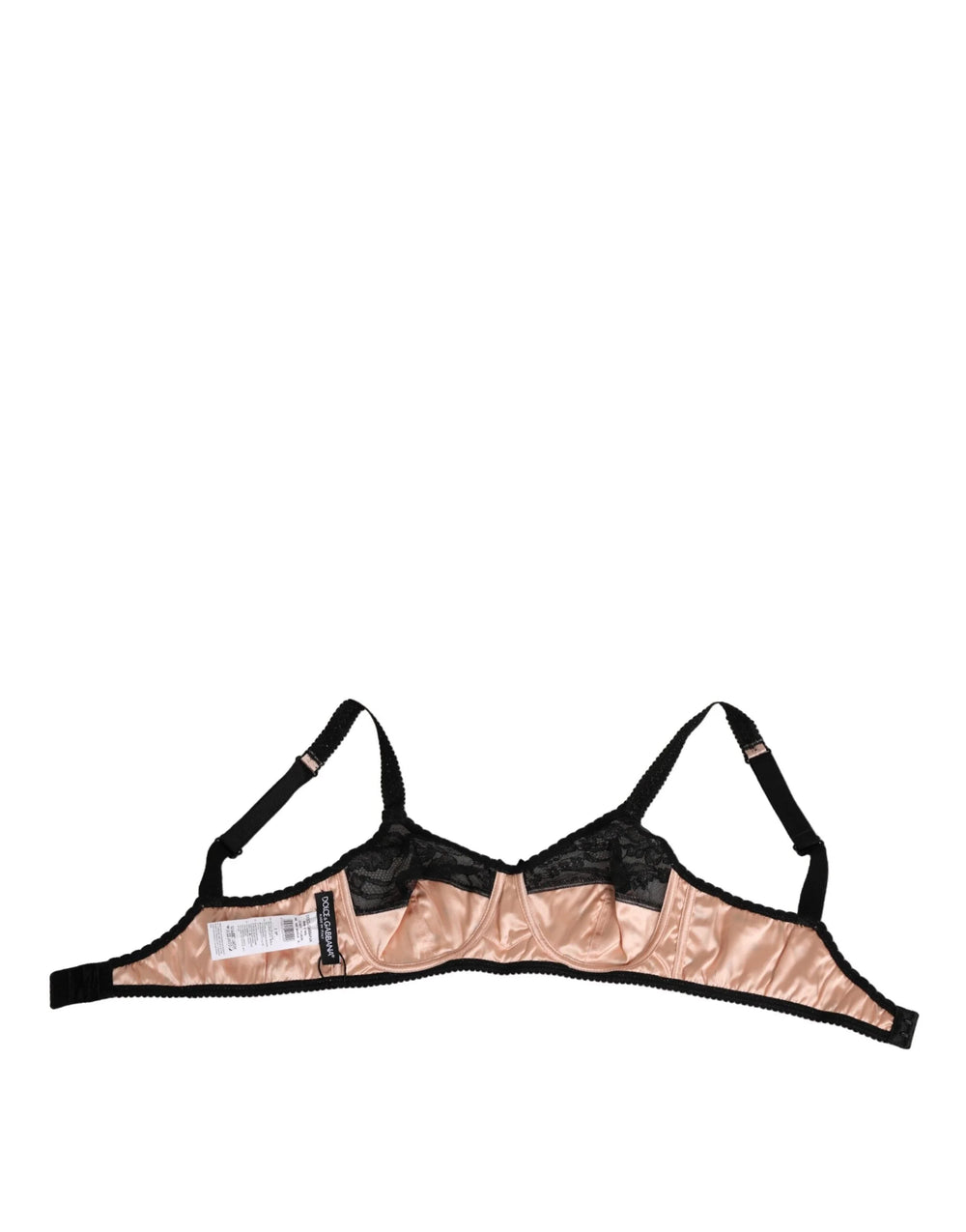 Dolce & Gabbana Beige Silk Heart Print Soft Cup Bra Underwear - IT2 | S - Bras