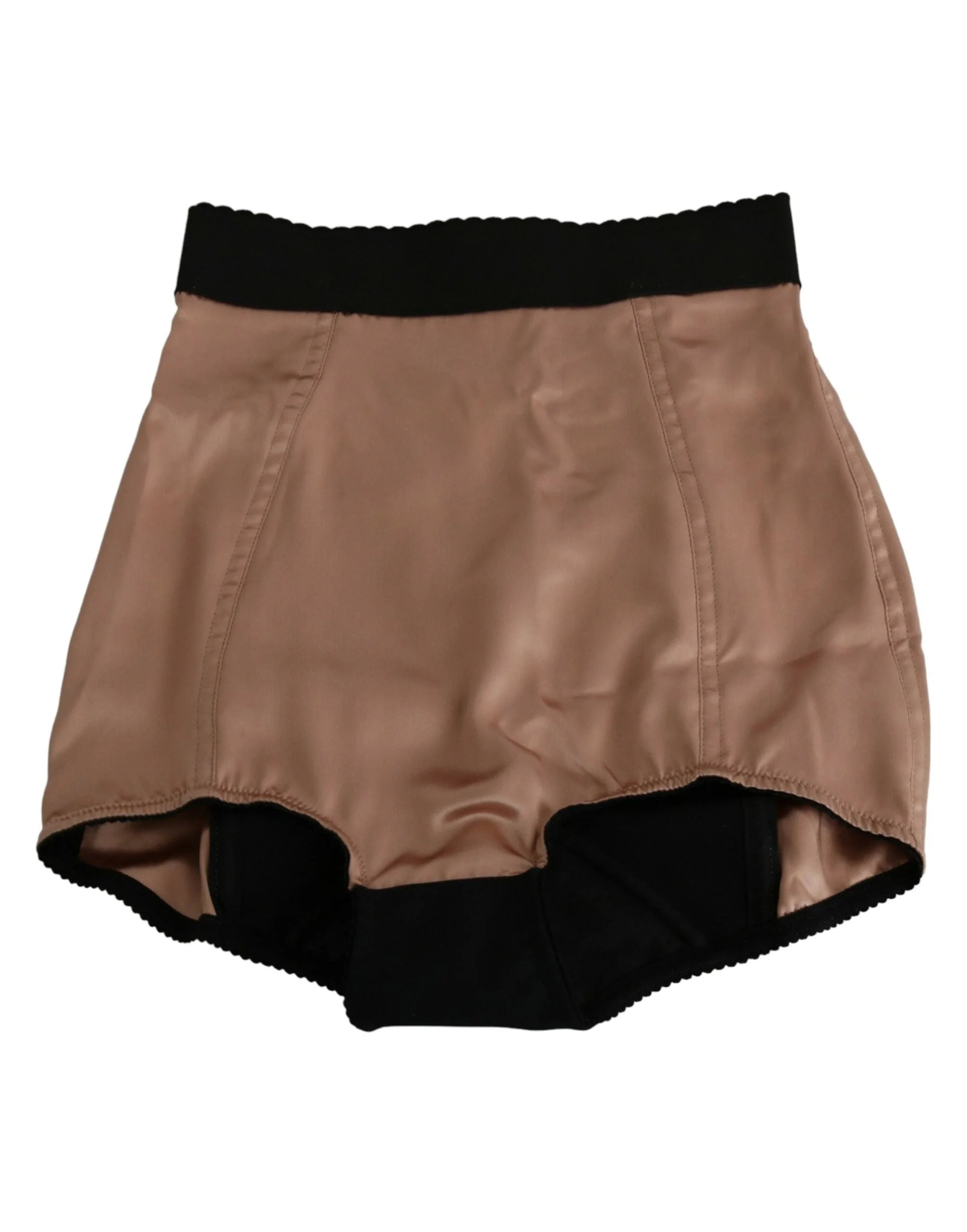 Dolce & Gabbana Beige Silk High Waist Mini Hot Pants Shorts - IT40|S - Short Trousers
