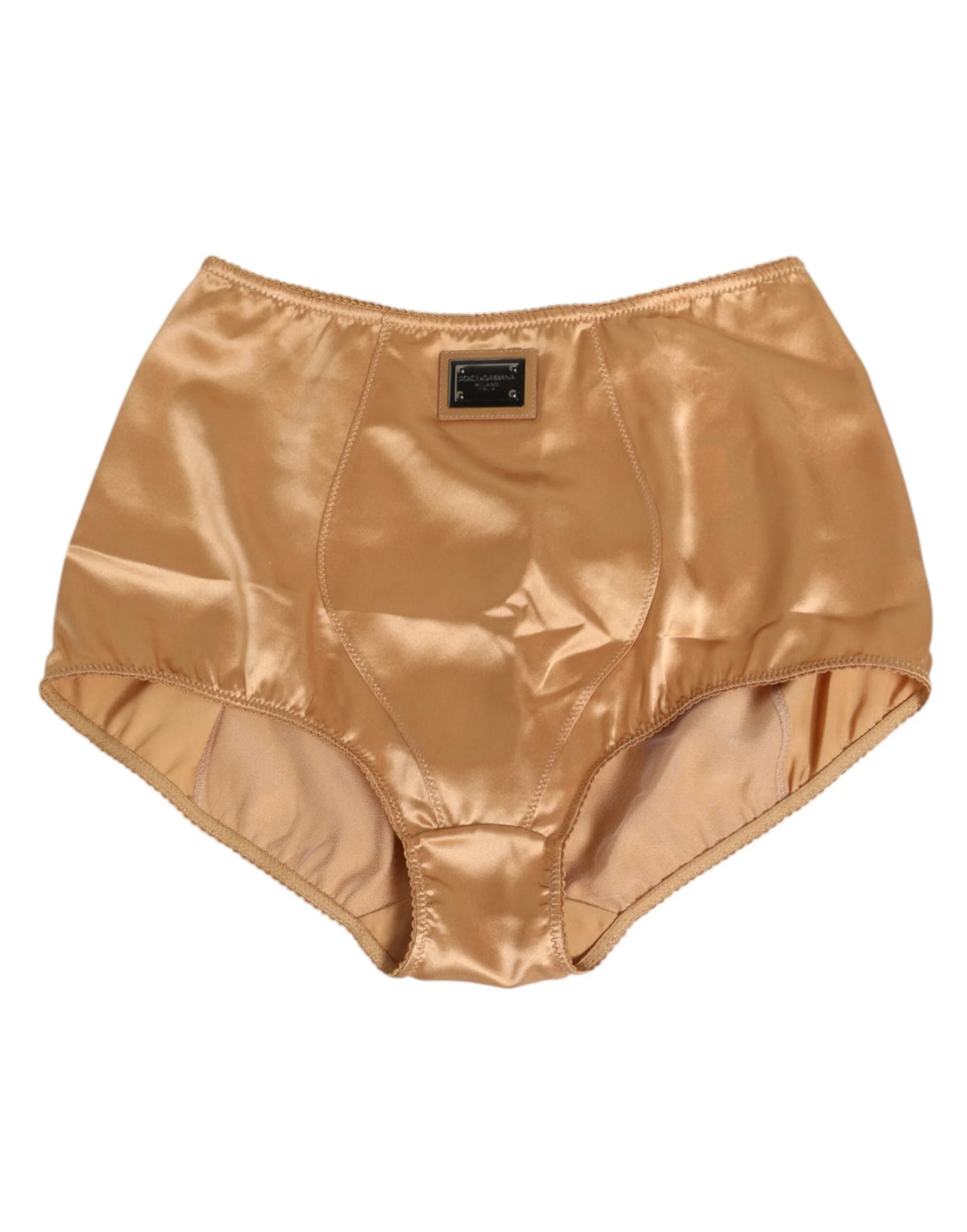 Dolce & Gabbana Beige Silk Stretch High Waist Girdle Underwear - IT2 | S - Shapewear