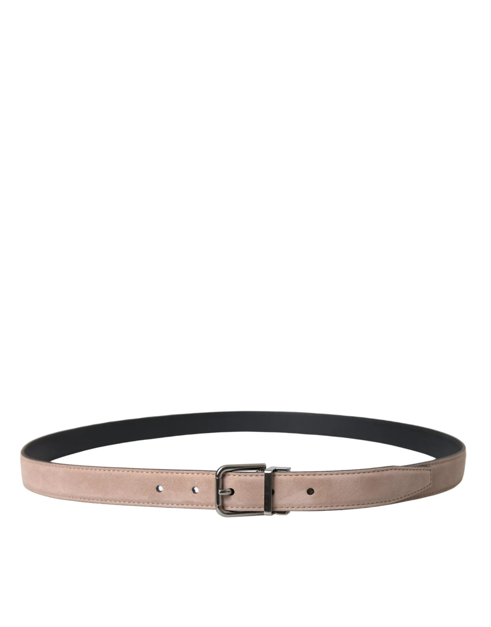 Dolce & Gabbana Beige Suede Leather Silver Buckle Belt Men - 105 cm / 42 Inches - Belts