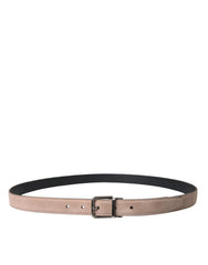 Dolce & Gabbana Beige Suede Leather Silver Buckle Belt Men - 105 cm / 42 Inches - Belts