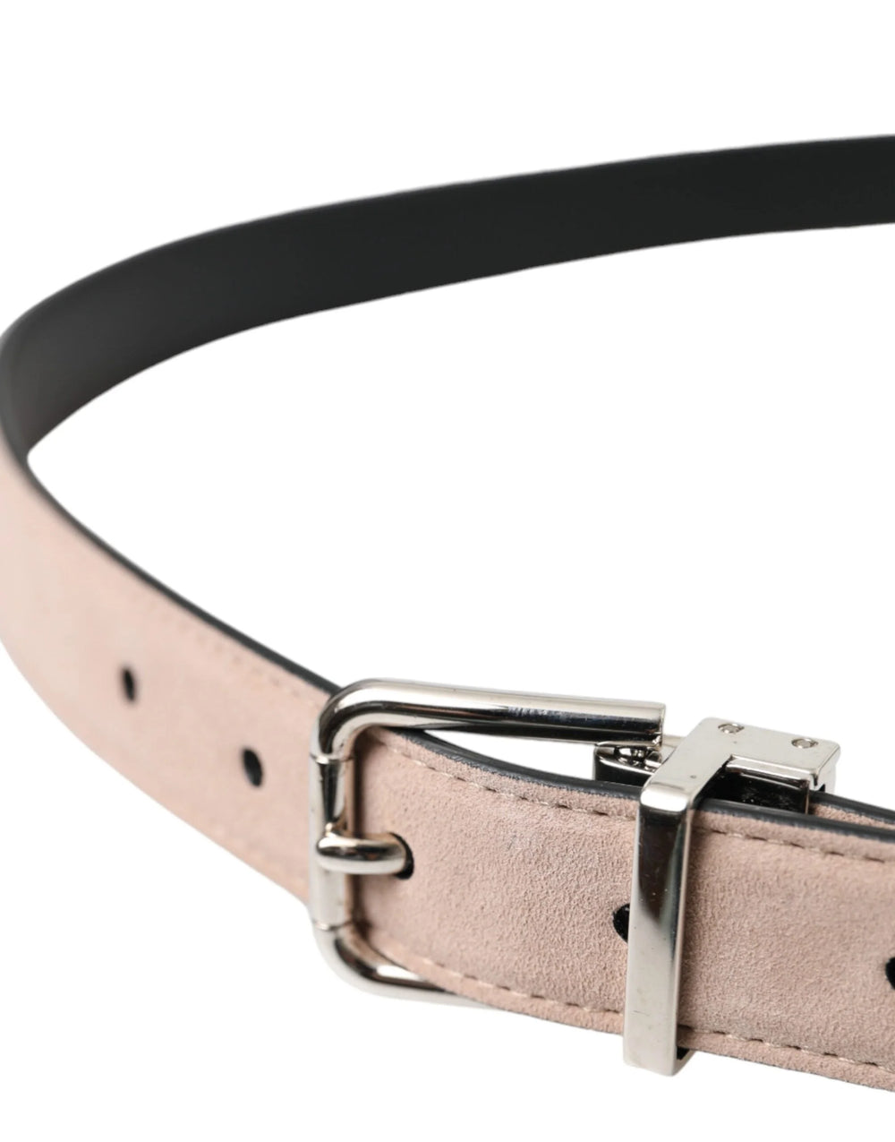 Dolce & Gabbana Beige Suede Leather Silver Buckle Belt Men - 105 cm / 42 Inches - Belts