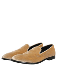 Dolce & Gabbana Beige Suede Slip On Slippers Loafers Shoes - EU44/US11