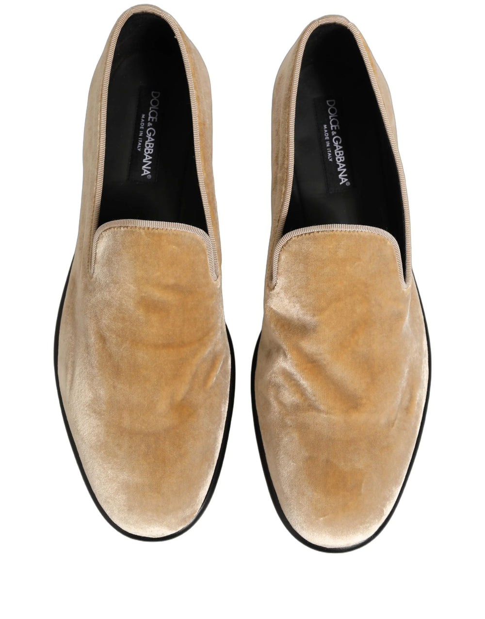 Dolce & Gabbana Beige Suede Slip On Slippers Loafers Shoes - EU44/US11