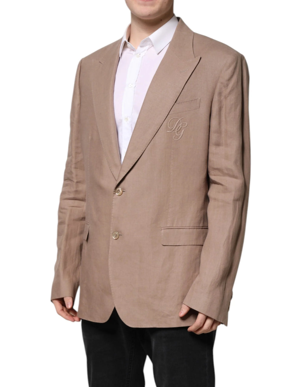 Dolce & Gabbana Beige TAORMINA Single Breasted Coat Blazer - IT58 | 3XL - Sport Jackets