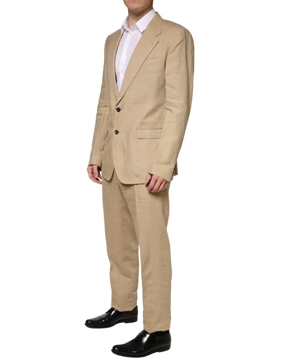 Dolce & Gabbana Beige TAORMINA Single Breasted Formal 2 Piece Suit - IT52 | XL