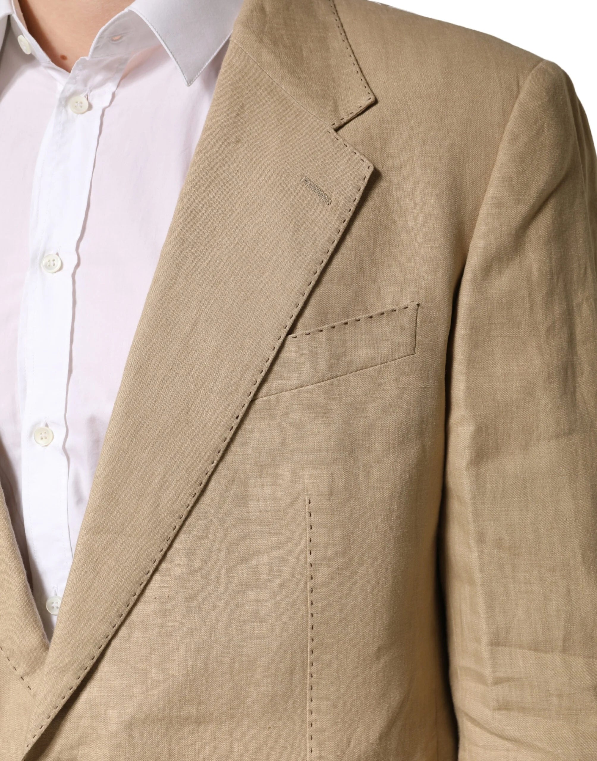 Dolce & Gabbana Beige TAORMINA Single Breasted Formal 2 Piece Suit - IT52 | XL