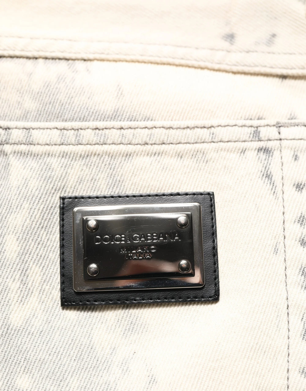 Dolce & Gabbana Beige Tie Dye Cotton Straight Men Denim Jeans - IT48 | M